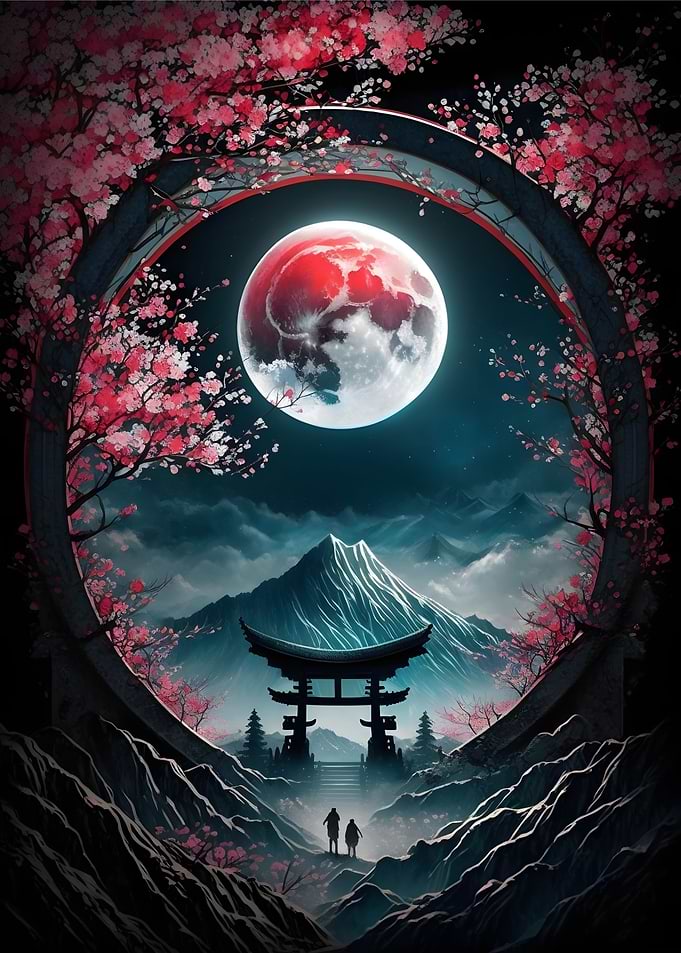 Moonlit Sakura Serenity