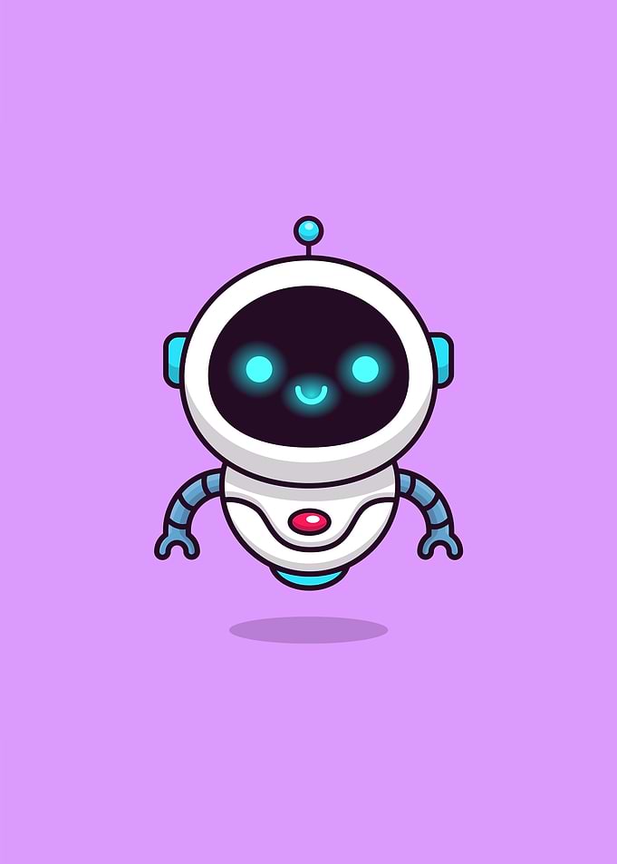 Cute Robot Cartoon