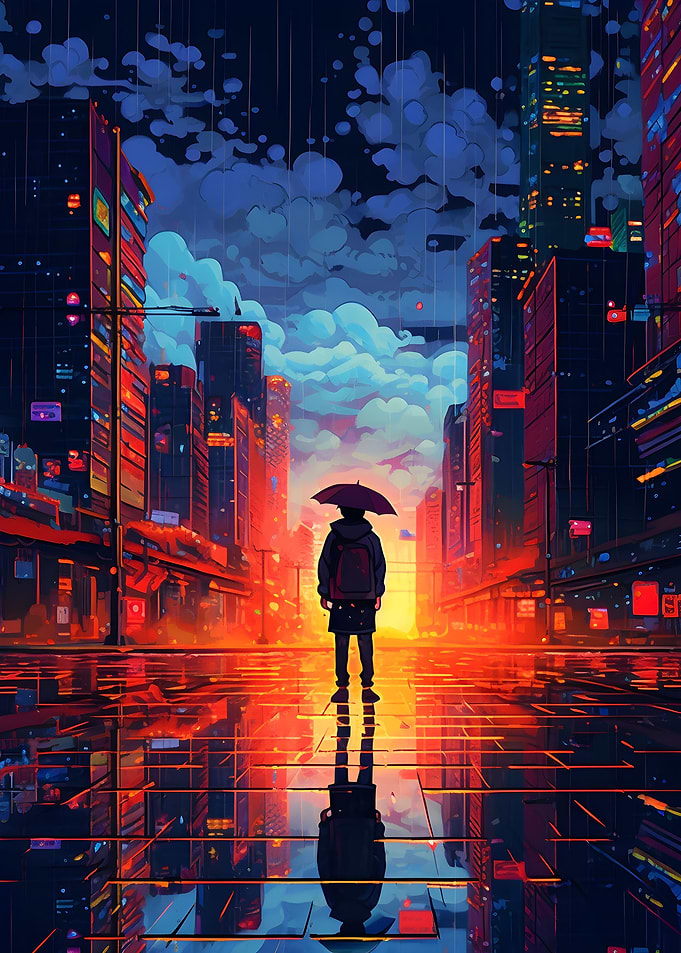 Rain City Pixel 16bit Art