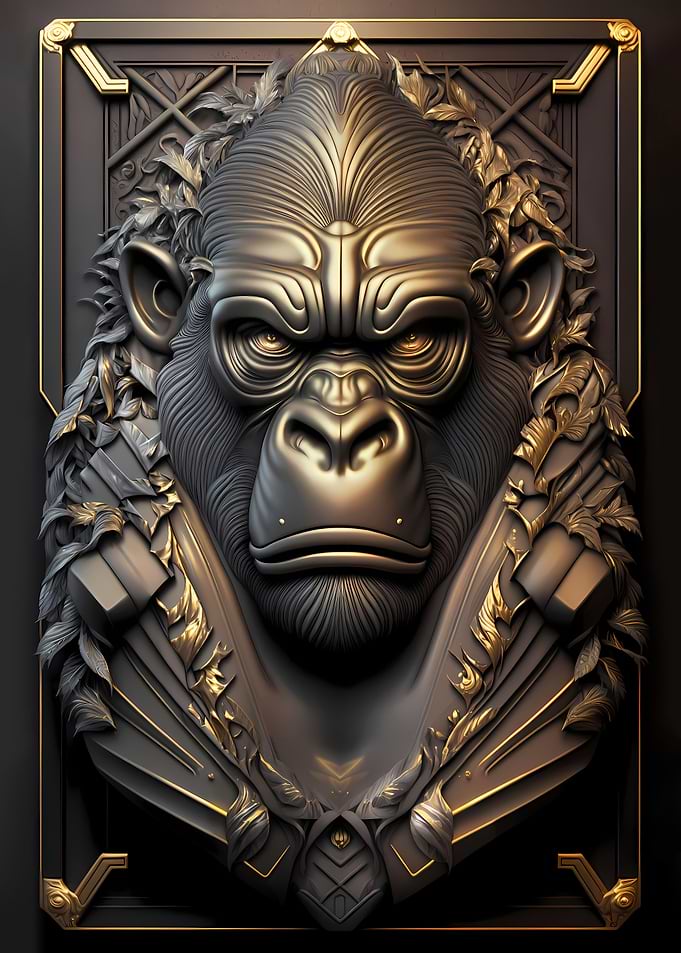 Golden Metal Gorilla