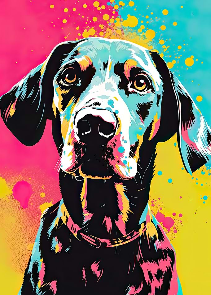 Dog Illustration Pop Art