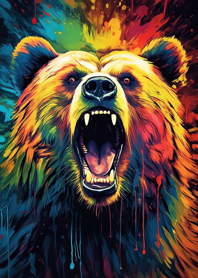 Bear Illustration Pop Art