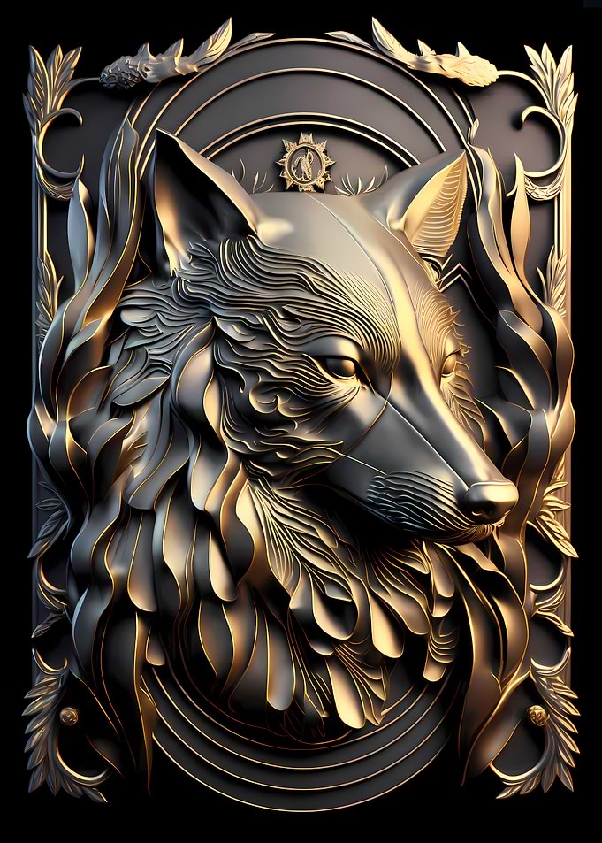 Wolf Golden Art Deco