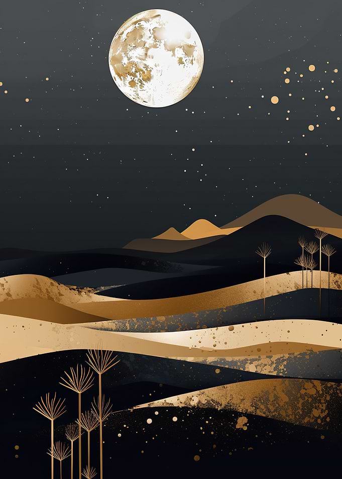 Minimalist Gold Landscape