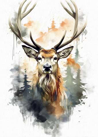 Deer Watercolor