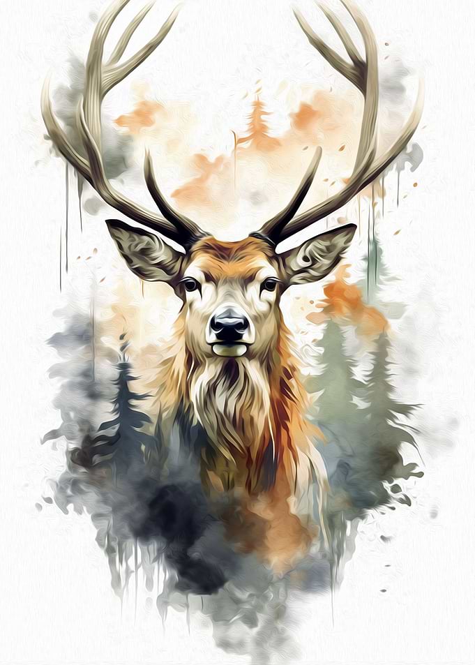 Deer Watercolor