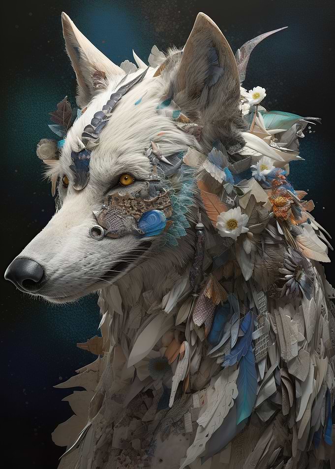 Lone Wolf Reflections Art