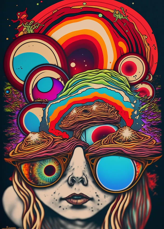 psychedelic face art
