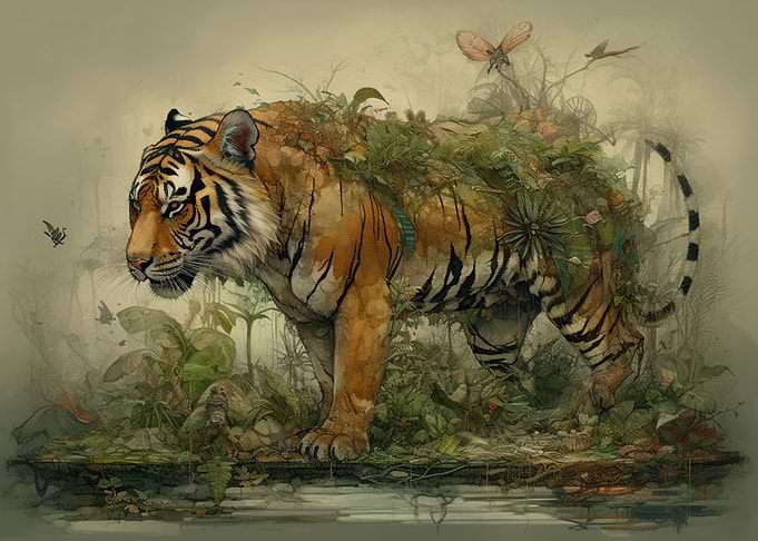Dazzling Tiger Art Print