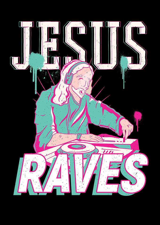 Rave Jesus Techno DJ