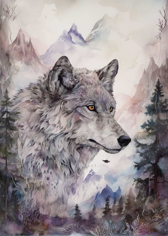 Serene Wolf Masterpiece