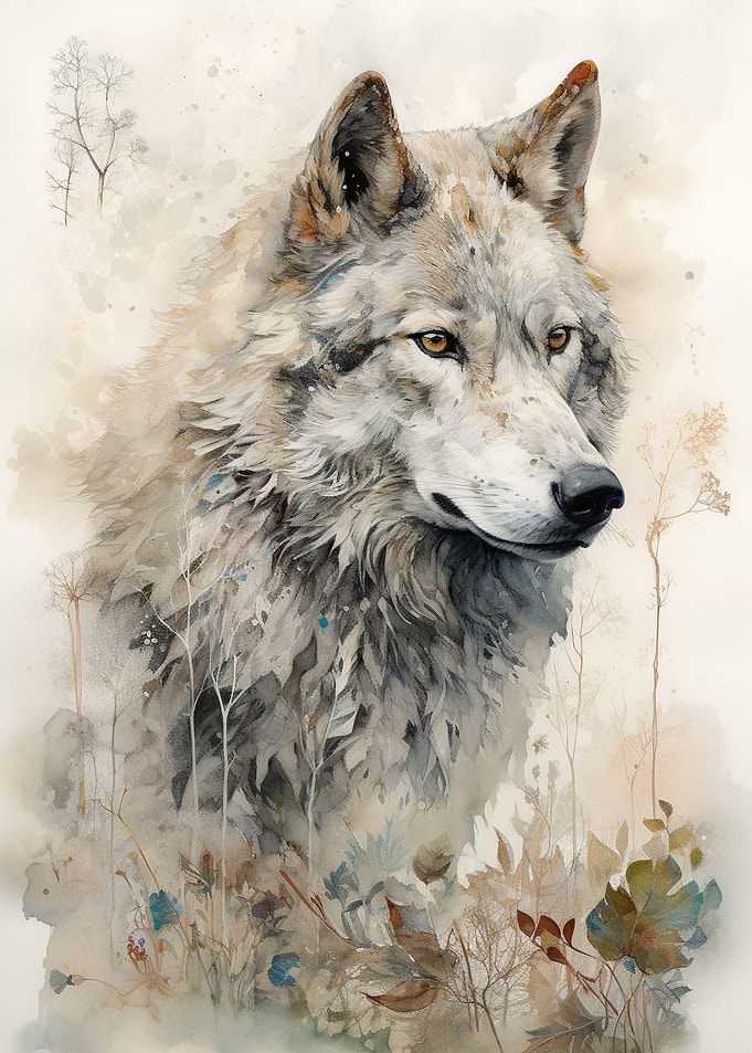 Mystical Wolf Magic Poster