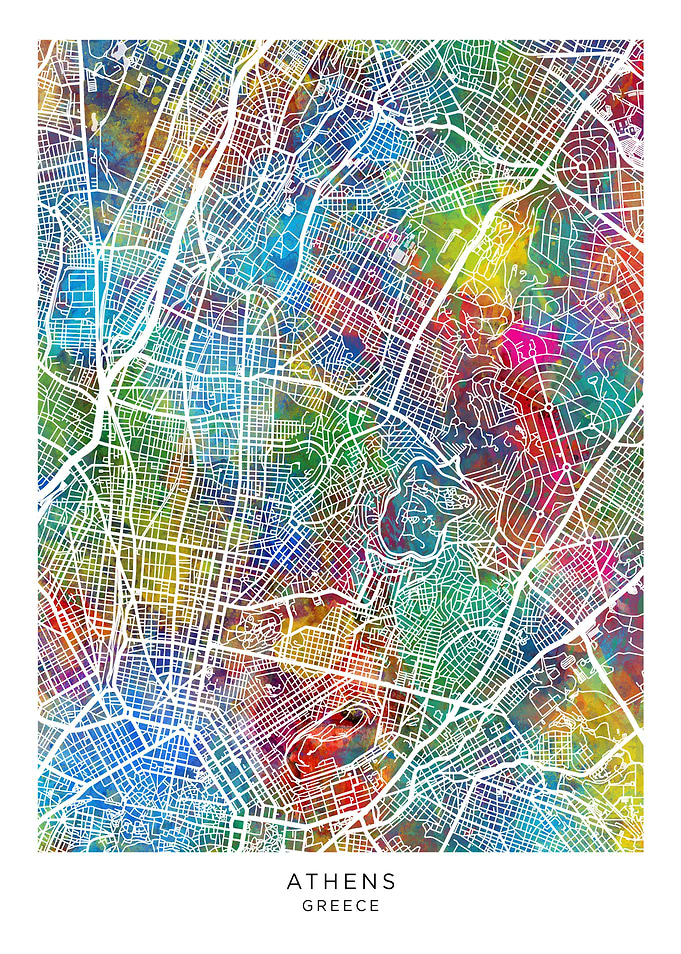 Athens Greece Map