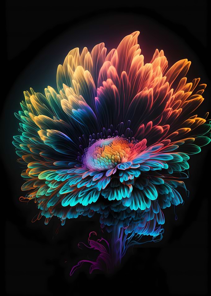 Flower watercolor art