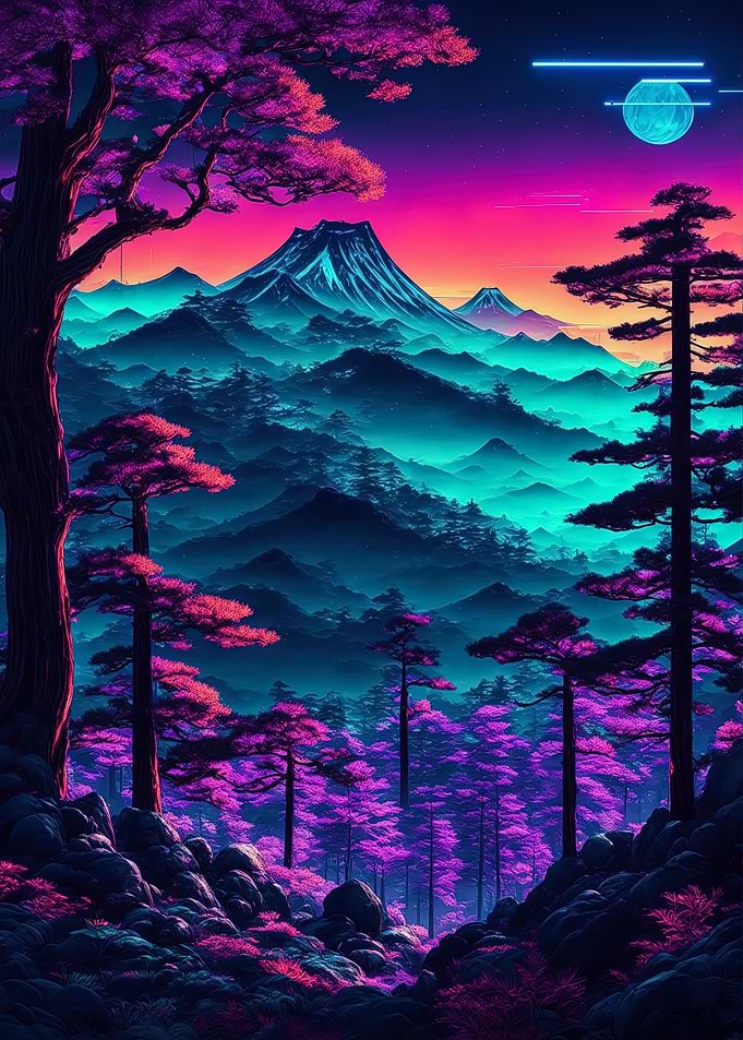 Japanese Vaporwave Nature