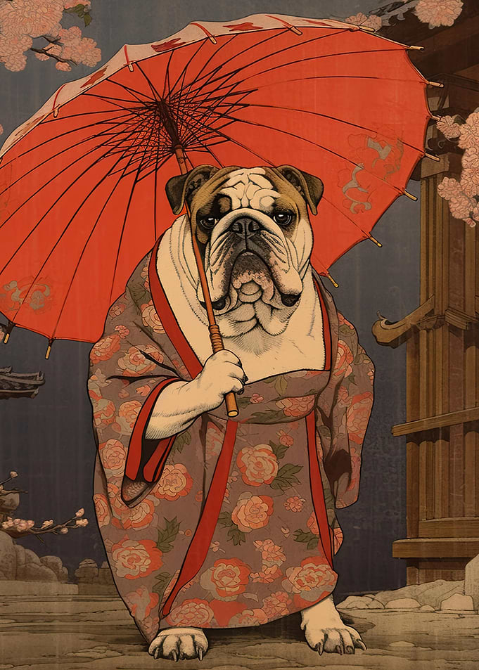 English Bulldog Geisha