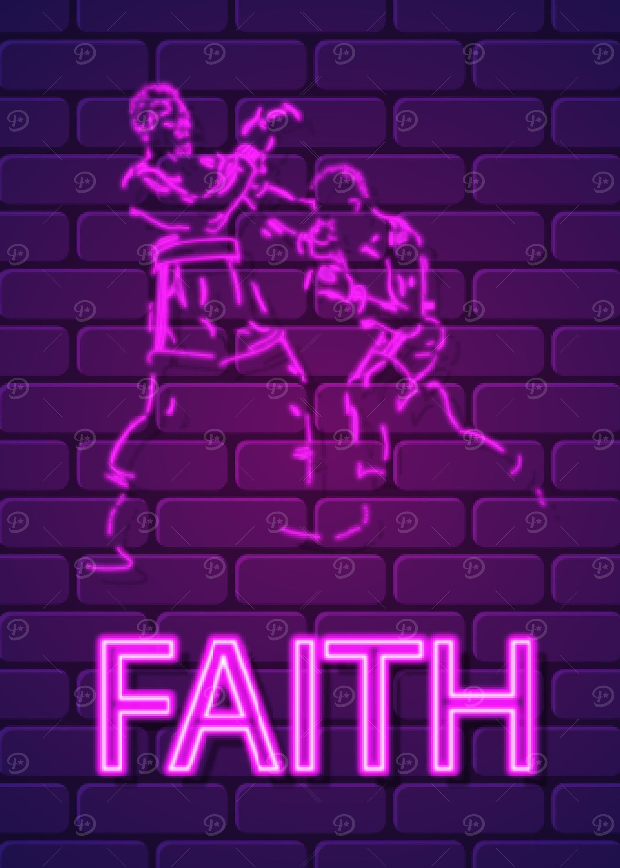 retro boxing neon