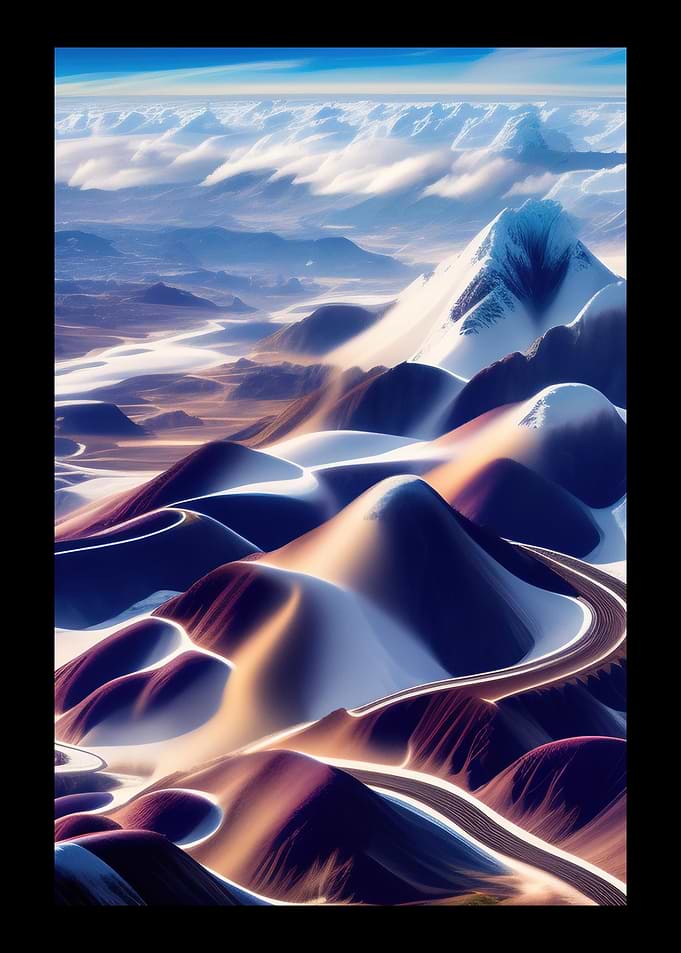 Snowy Mountain Scenery