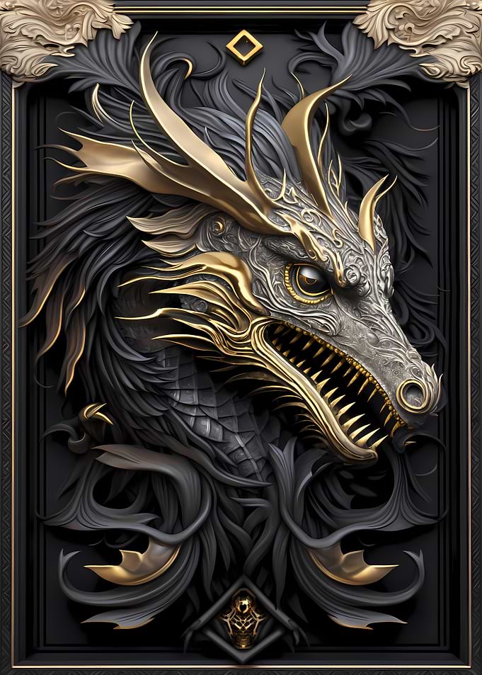 Majestic Golden Dragon