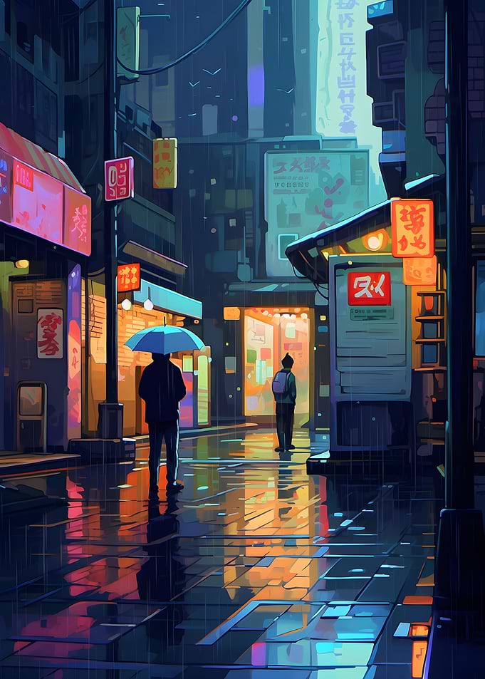 Rain City Pixel 16bit Art