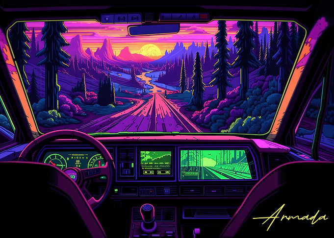 Driving into the Sunset