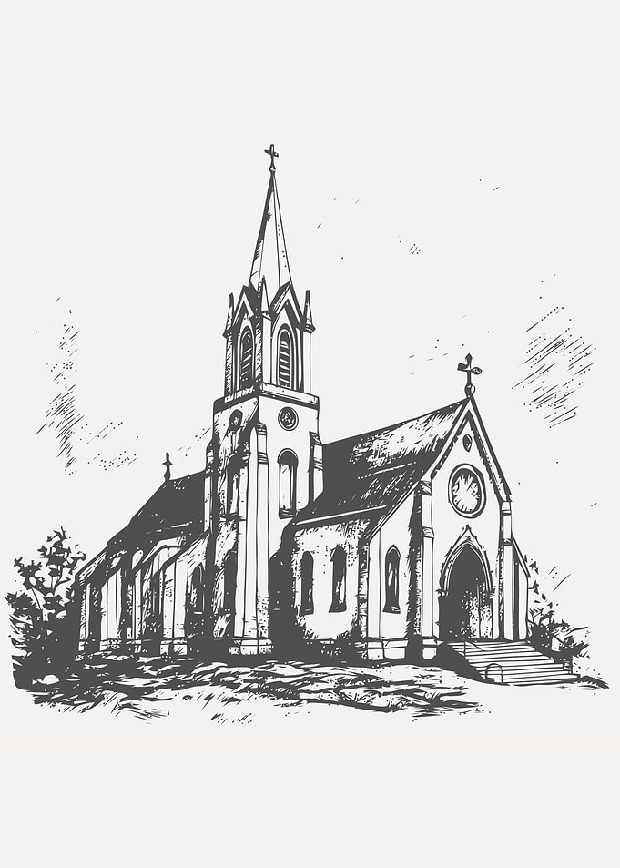 Sketch of church
