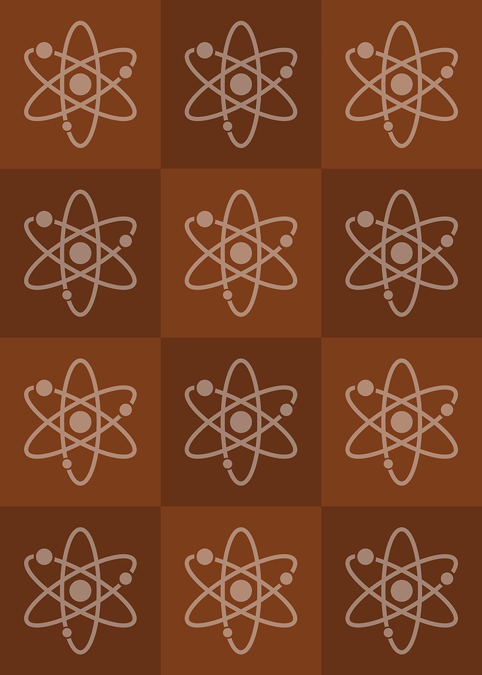 Atom Science Icons Pop Art