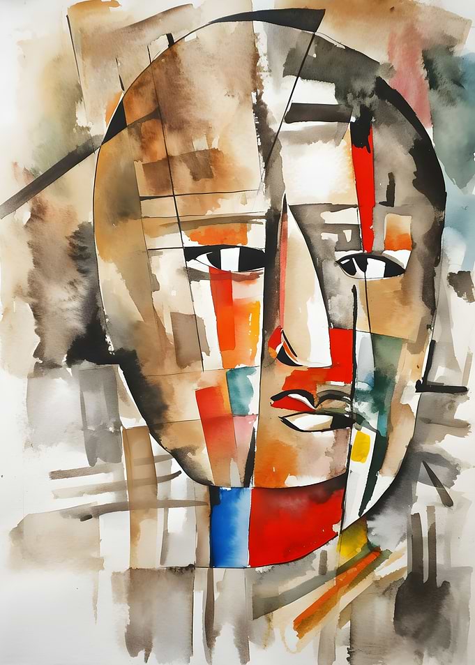 Abstract male Face