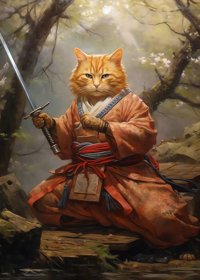 Samurai Cat Japanese