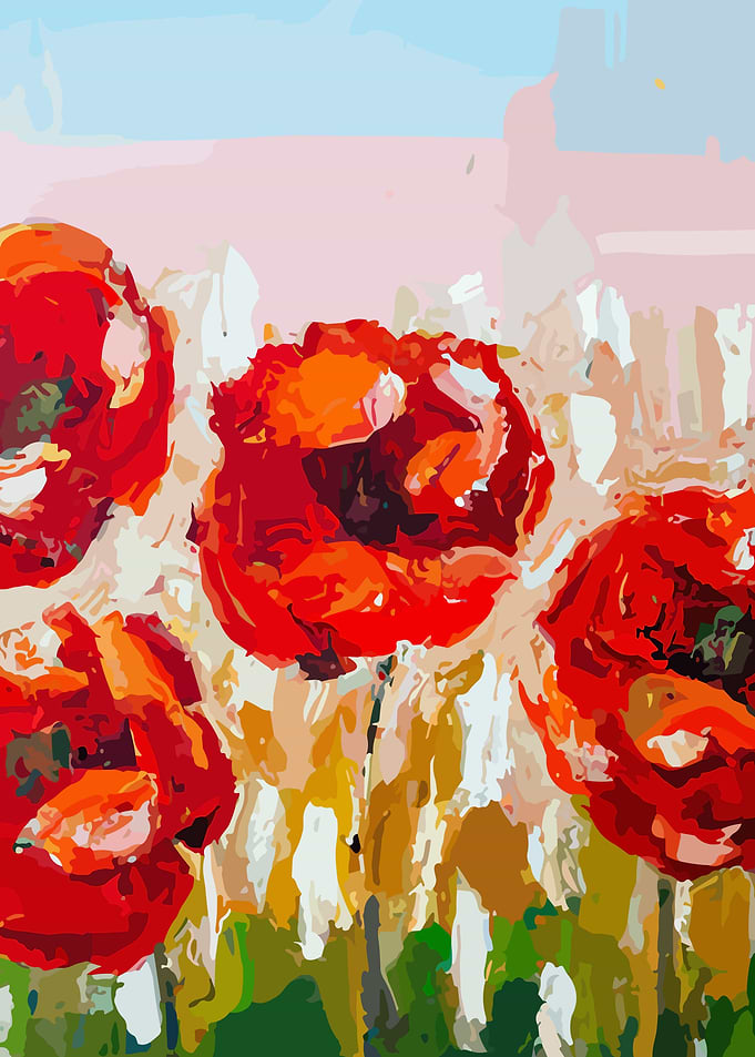 Poppies Oil on Canvas
