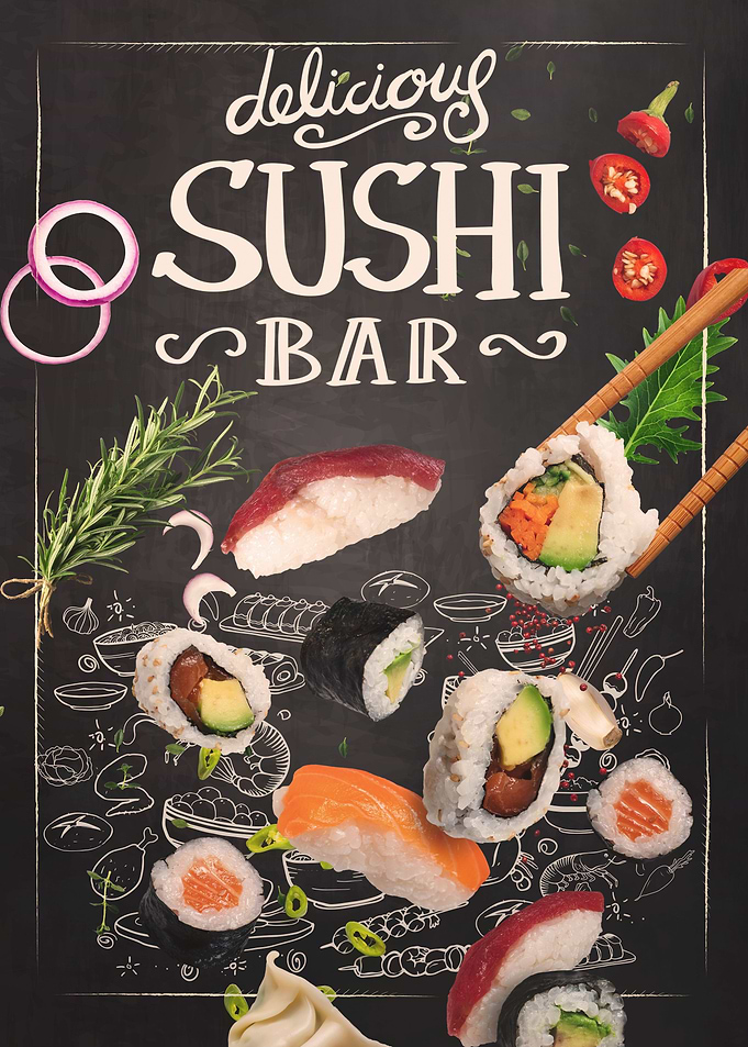 Sushi Sticks Chalkboard