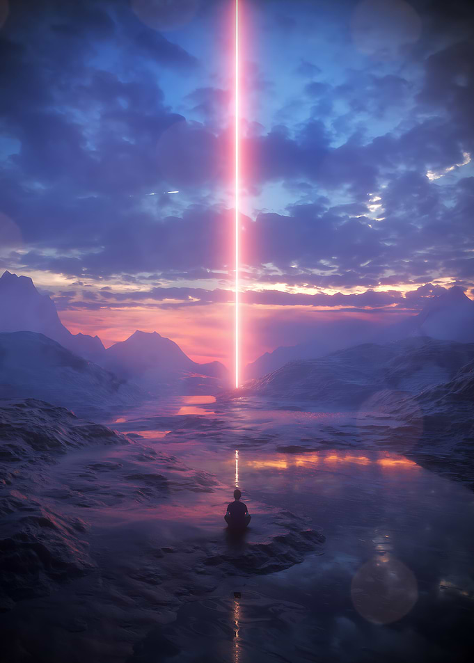 Man Sitdown on Mountain