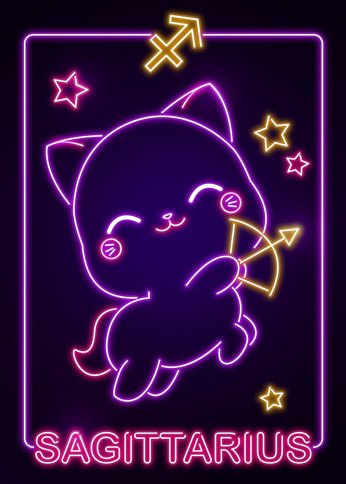 Kawaii Sagittarius Sign