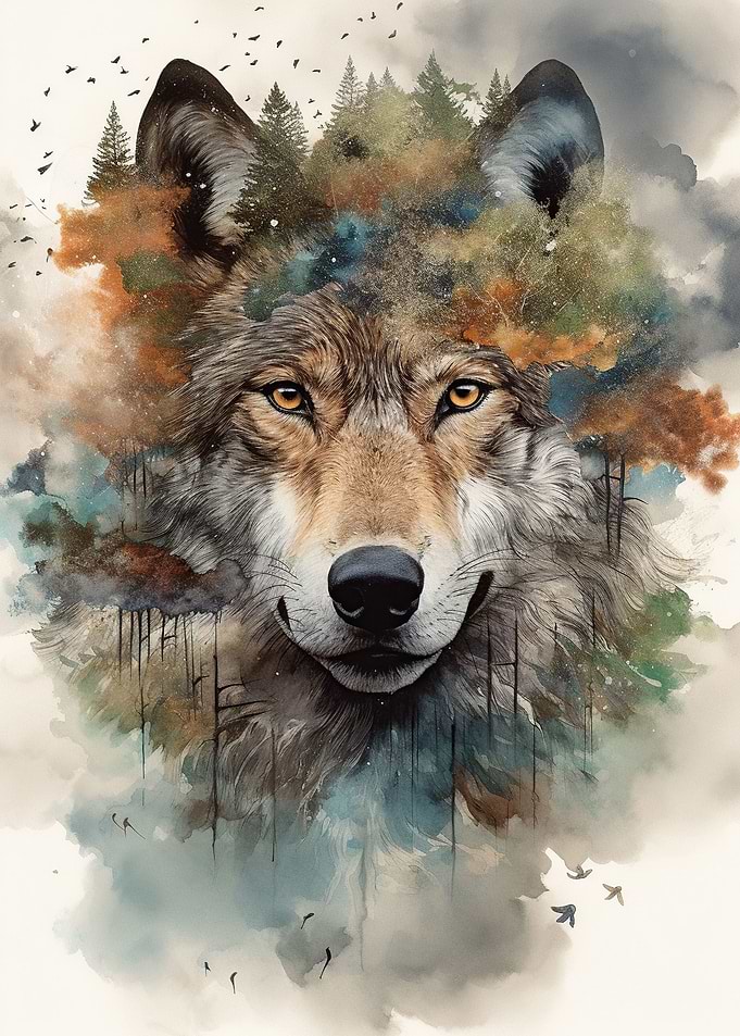 Fieryeyed Wolf Artwork