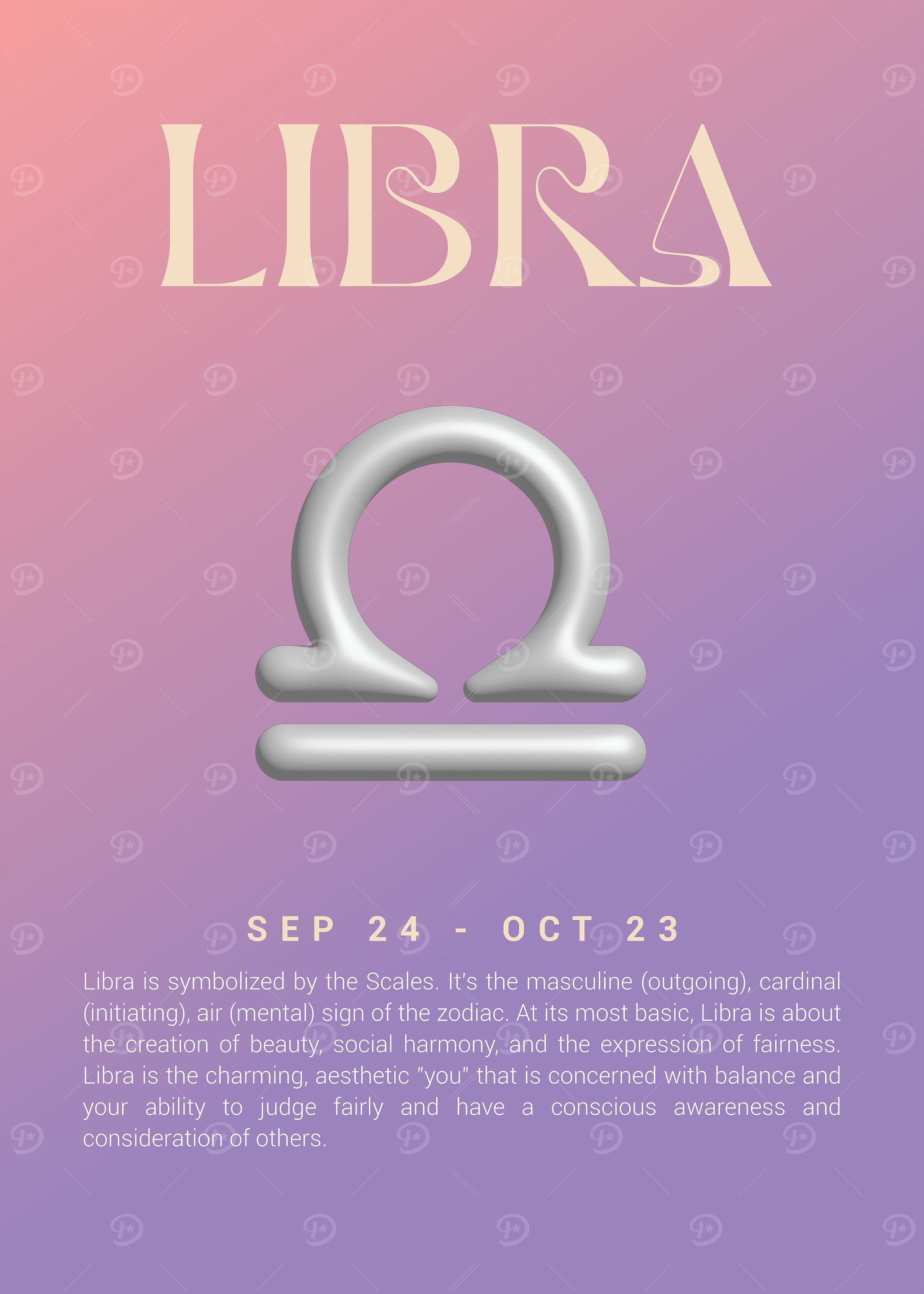 Libra 3D Wall Art