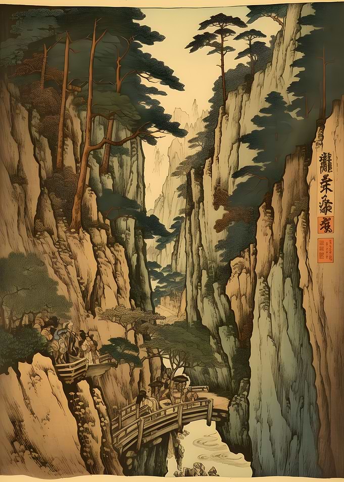 Mountain Path Ukiyo e