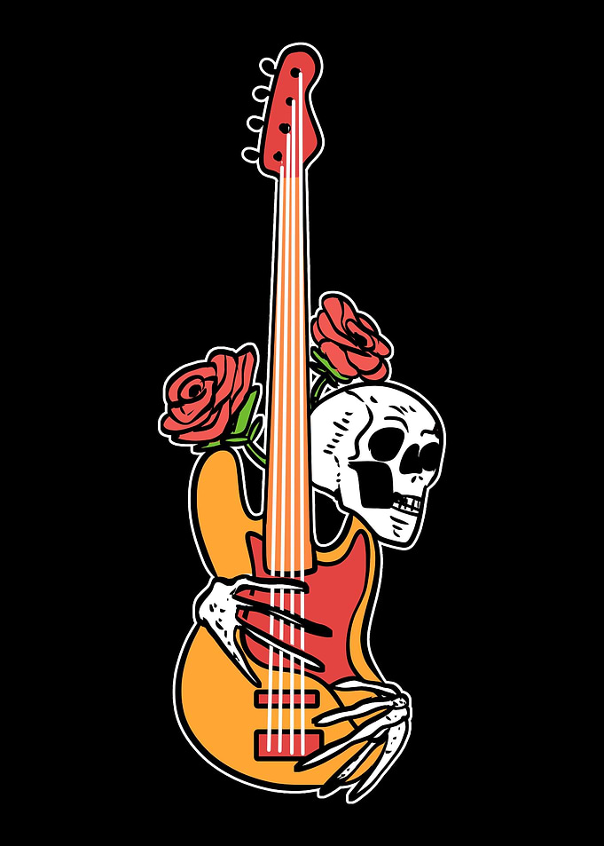 Skull Guitar Acoustic Guit
