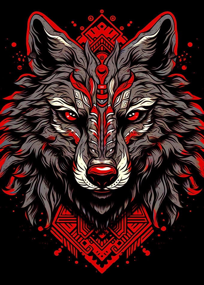 Colorful Wolf