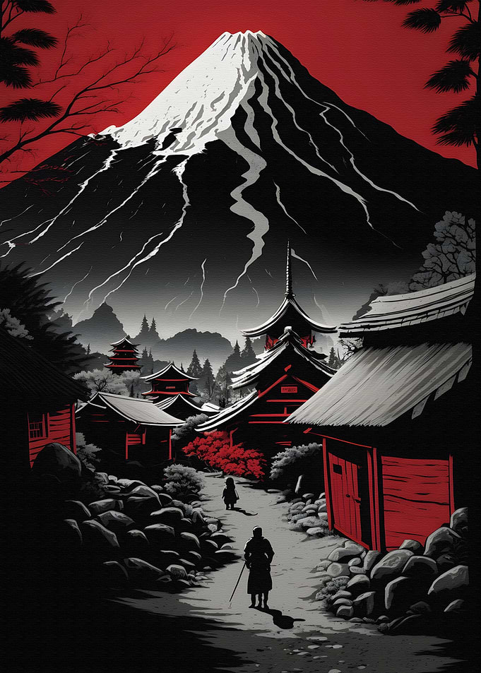 The mountain is red