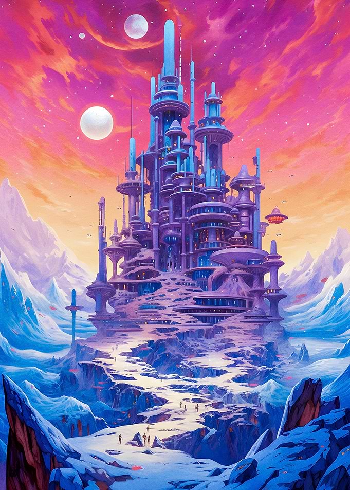 Fantasy palace the clouds