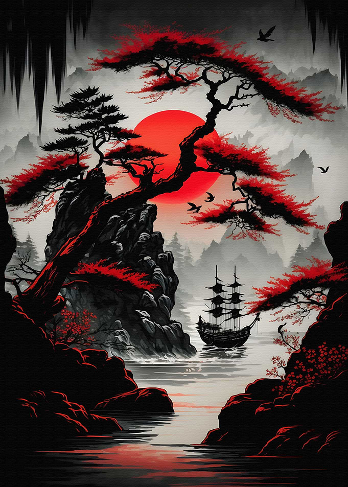 Watercolor Chinese style