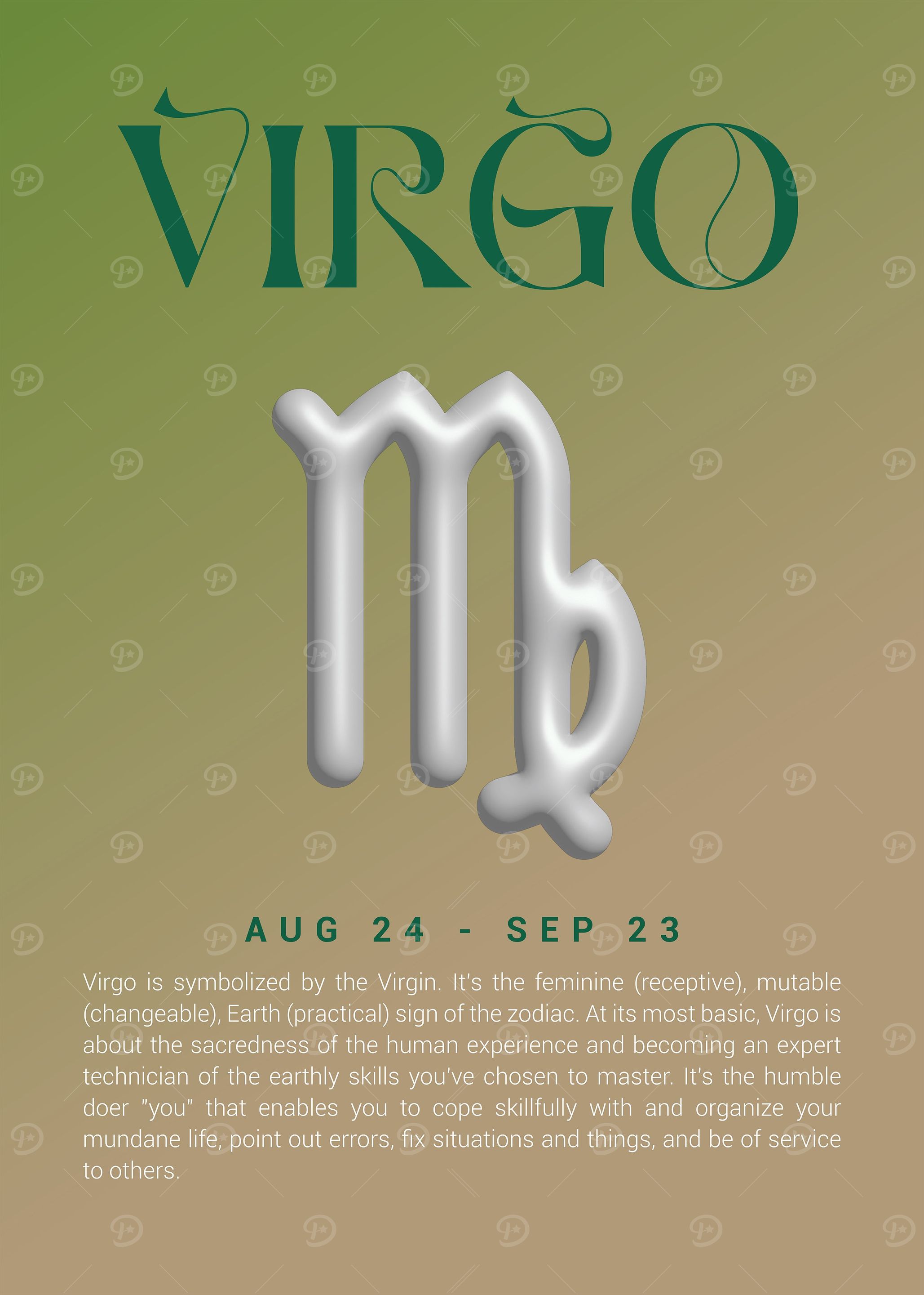 Virgo 3D Wall Art
