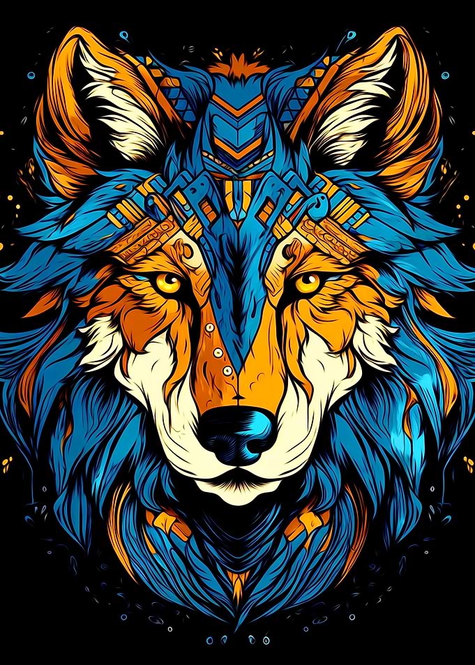 Colorful Wolf