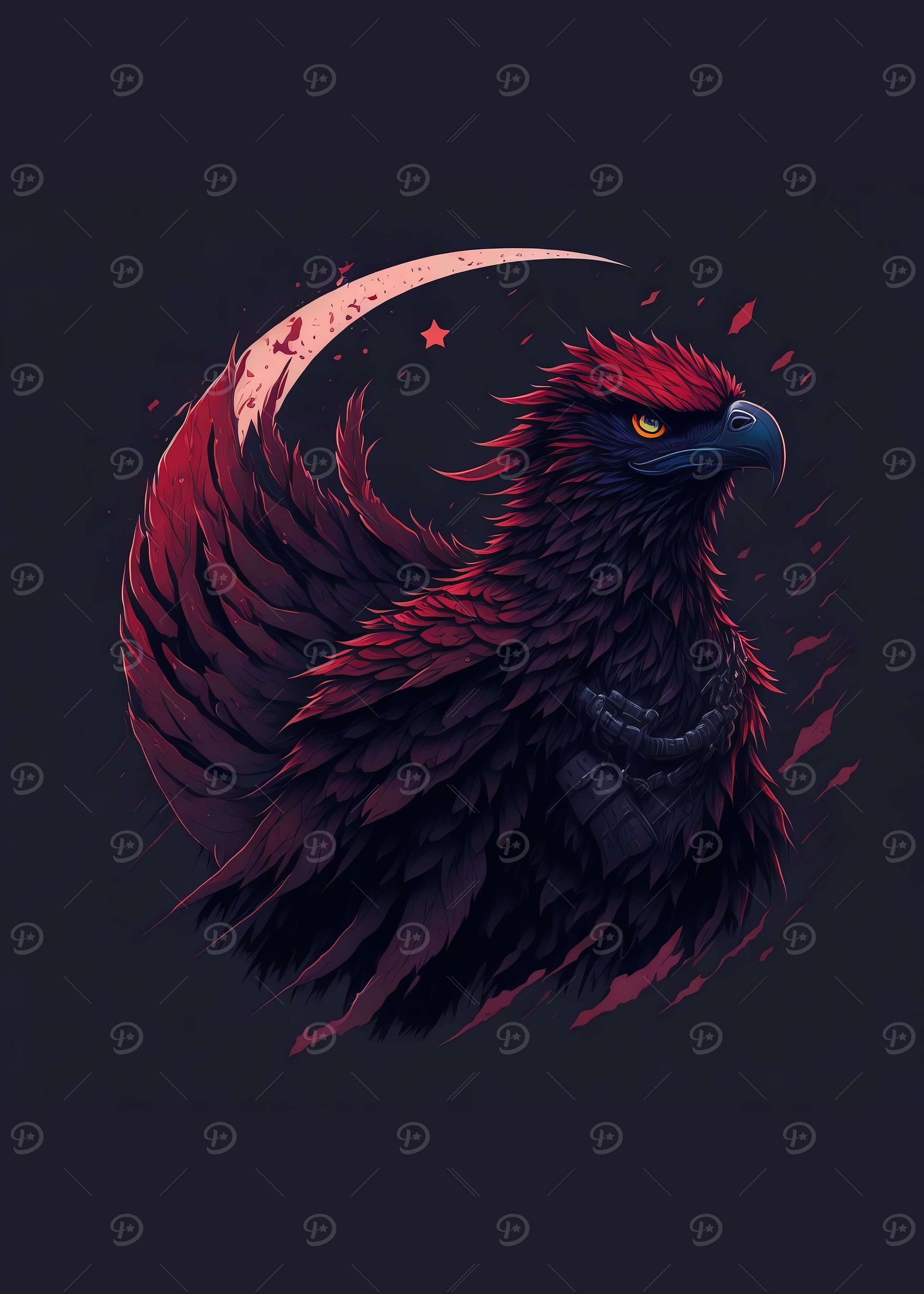 eagle moon art