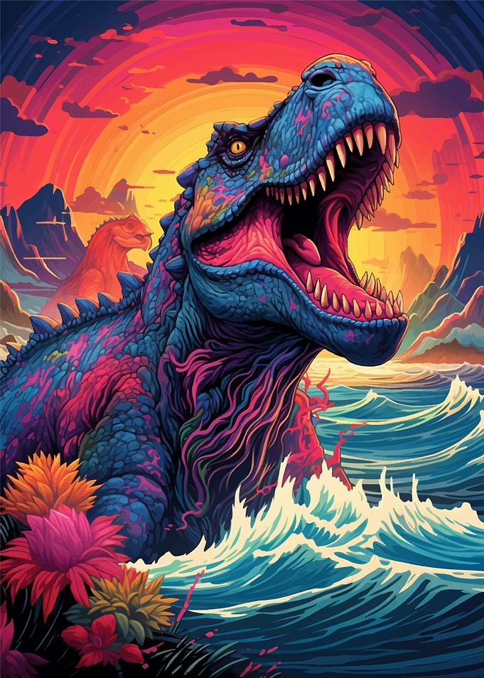 Dinosaur In The Sea