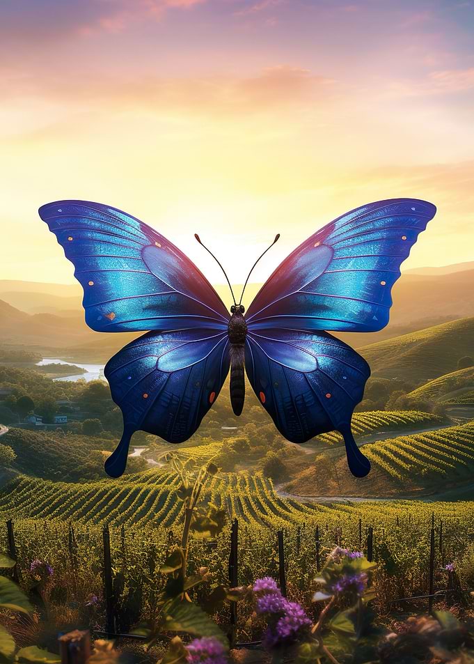 Beautiful Blue Butterfly