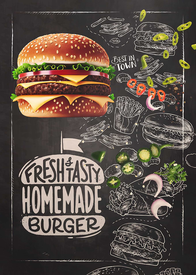 Tasty Burger Chalkboard