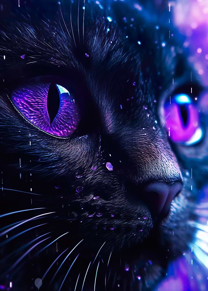 Cute Purple Cat