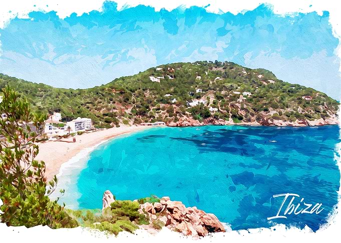 ibiza Island Spain painted