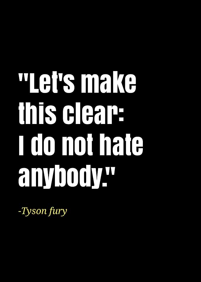 Tyson fury quotes
